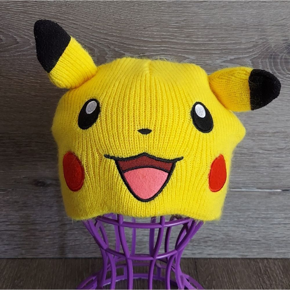 Yellow Pokemon Pikachu Knit Hat